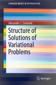 Cover von Structure of Solutions of Variational Problems