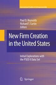 Cover von New Firm Creation in the United States