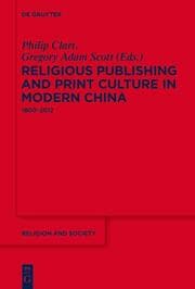 Cover von Religious Publishing and Print Culture in Modern China