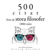 Cover von 500 citat från 1800-talets stora filosofer