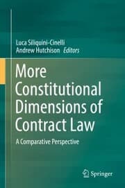 Cover von More Constitutional Dimensions of Contract Law