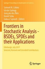 Cover von Frontiers in Stochastic Analysis-BSDEs, SPDEs and their Applications