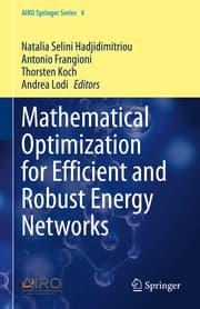 Cover von Mathematical Optimization for Efficient and Robust Energy Networks