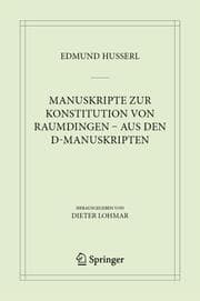 Cover von Manuskripte zur Konstitution von Raumdingen - aus den D-Manuskripten
