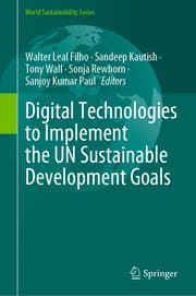 Cover von Digital Technologies to Implement the UN Sustainable Development Goals