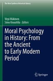Cover von Moral Psychology in History: From the Ancient to Early Modern Period
