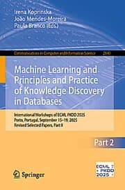 Cover von Machine Learning and Principles and Practice of Knowledge Discovery in Databases