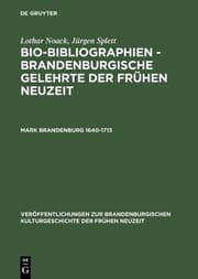 Cover von Mark Brandenburg 1640-1713