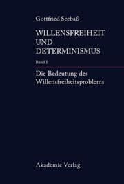 Cover von Die Bedeutung des Willensfreiheitsproblems