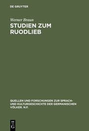 Cover von Studien zum Ruodlieb