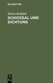 Cover von Schicksal und Dichtung