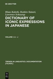 Cover von Dictionary of Iconic Expressions in Japanese