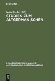 Cover von Studien zum Altgermanischen
