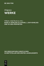 Cover von Homilien zu Samuel I, zum Hohelied und zu den Propheten