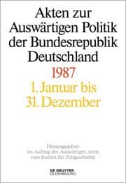Cover von Akten zur Auswärtigen Politik der Bundesrepublik Deutschland 1987