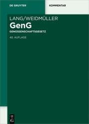 Cover von Lang/Weidmüller Genossenschaftsgesetz
