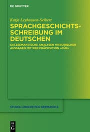 Cover von Sprachgeschichtsschreibung im Deutschen