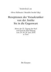 Cover von Rezeptionen der Vorsokratiker von der Antike bis in die Gegenwart