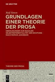 Cover von Grundlagen einer Theorie der Prosa