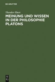Cover von Meinung und Wissen in der Philosophie Platons