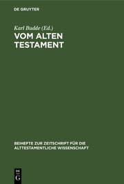 Cover von Vom Alten Testament
