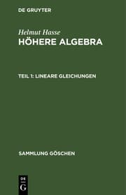 Cover von Lineare Gleichungen