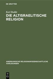 Cover von Die altisraelitische Religion