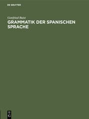 Cover von Grammatik der spanischen Sprache