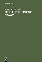 Cover von Der altdeutsche Staat