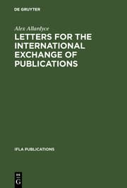 Cover von Letters for the international exchange of publications