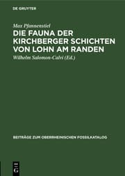 Cover von Die Fauna der Kirchberger Schichten von Lohn am Randen