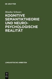 Cover von Kognitive Semantiktheorie und neuropsychologische Realität