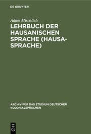 Cover von Lehrbuch der hausanischen Sprache (Hausa-Sprache)
