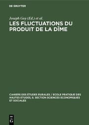 Cover von Les fluctuations du produit de la dîme