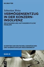 Cover von Vermögensentzug in der Konzerninsolvenz