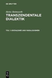 Cover von Ideenlehre und Paralogismen