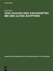 Cover von Von Zahlen und Zahlworten bei den alten Ägyptern