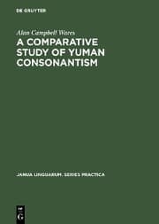 Cover von A Comparative Study of Yuman Consonantism