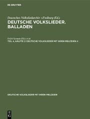 Cover von Deutsche Volkslieder. Balladen. Band 4, Hälfte 1