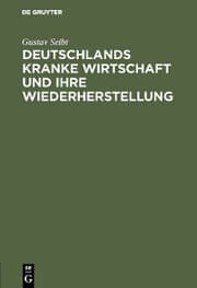 Cover von Deutschlands kranke Wirtschaft und ihre Wiederherstellung