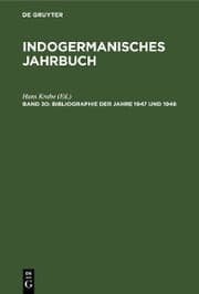 Cover von Bibliographie der Jahre 1947 und 1948