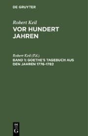 Cover von Goethe's Tagebuch aus den Jahren 1776-1782