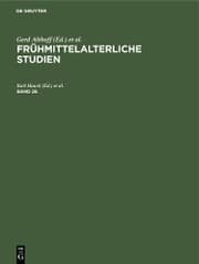 Cover von Frühmittelalterliche Studien. Band 26
