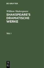 Cover von William Shakespeare: Shakspeare's dramatische Werke. Teil 1