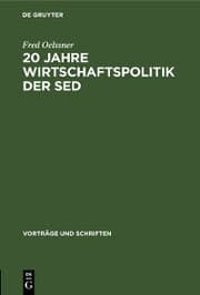 Cover von 20 Jahre Wirtschaftspolitik der Sed