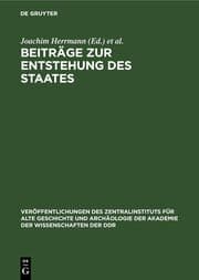 Cover von Beiträge zur Entstehung des Staates