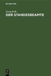 Cover von Der Standesbeamte