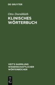 Cover von Klinisches Wörterbuch