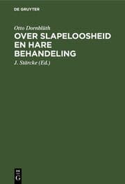 Cover von Over slapeloosheid en hare behandeling