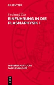 Cover von Einführung in die Plasmaphysik I